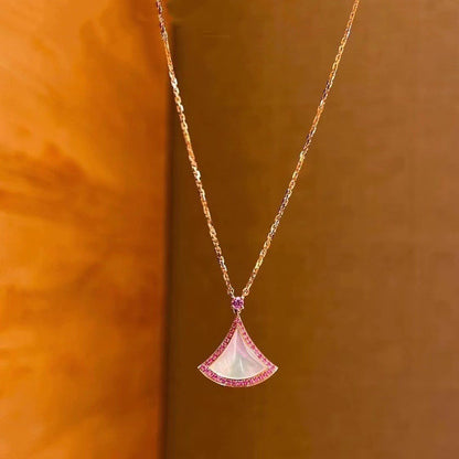[RAFFINE] COLLAR DREAM MOP DIAMANTE ROSA