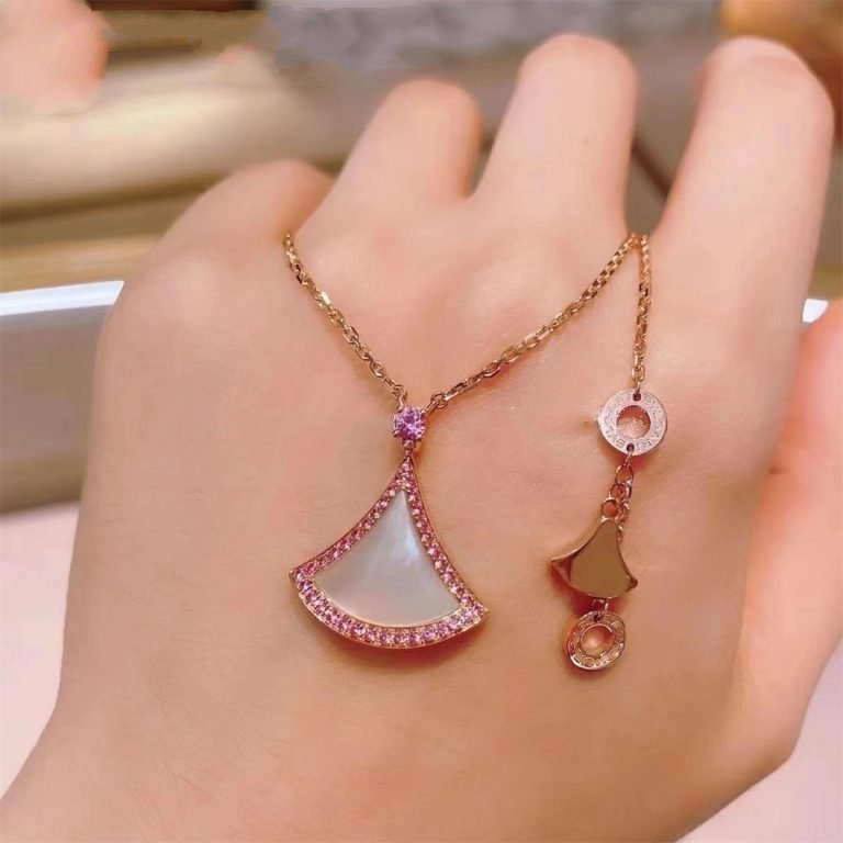 [RAFFINE] COLLAR DREAM MOP DIAMANTE ROSA