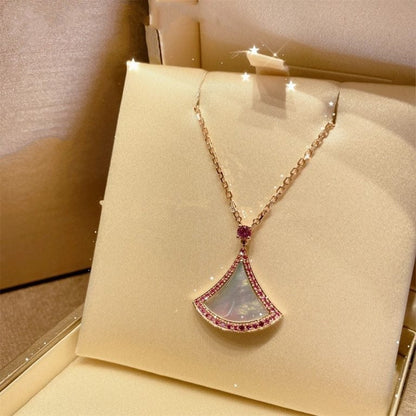 [RAFFINE] COLLAR DREAM MOP DIAMANTE ROSA