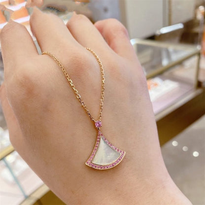 [RAFFINE] COLLAR DREAM MOP DIAMANTE ROSA