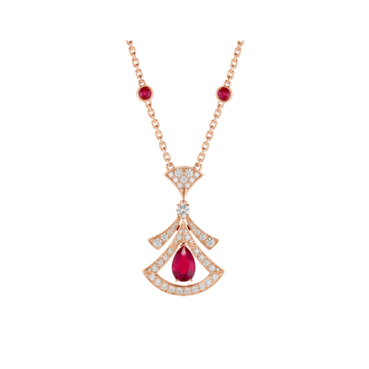 [RAFFINE]DREAM NECKLACE CARNELIAN DIAMOND PINK GOLD