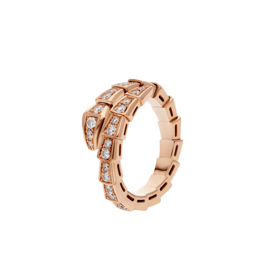 [Raffine]Anillo Serpenti Oro Rosa Pavé Diamantes 4mm