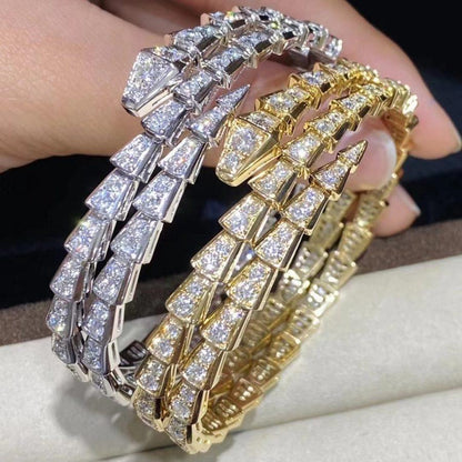 [RAFFINE]PULSE SERPENTI ORO DIAMANTES DOBLE HILERA