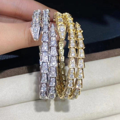 [RAFFINE]PULSE SERPENTI ORO DIAMANTES DOBLE HILERA