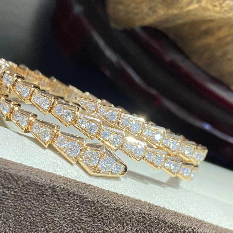[RAFFINE]PULSE SERPENTI ORO DIAMANTES DOBLE HILERA