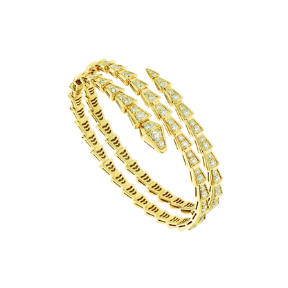 [RAFFINE]PULSE SERPENTI ORO DIAMANTES DOBLE HILERA