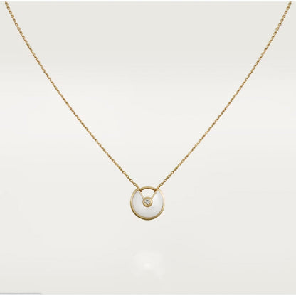 [RAFFINE]AMULETTE ROSE GOLD MOP NECKLACE