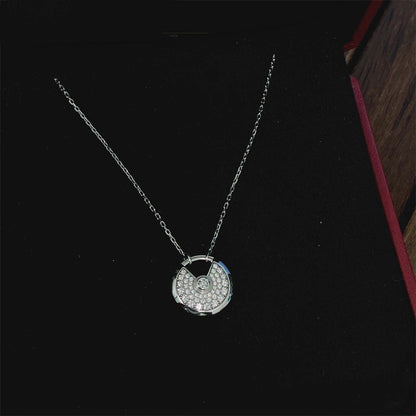 [RAFFINE]AMULETTE SILVER FULL DIAMOND NECKLACE