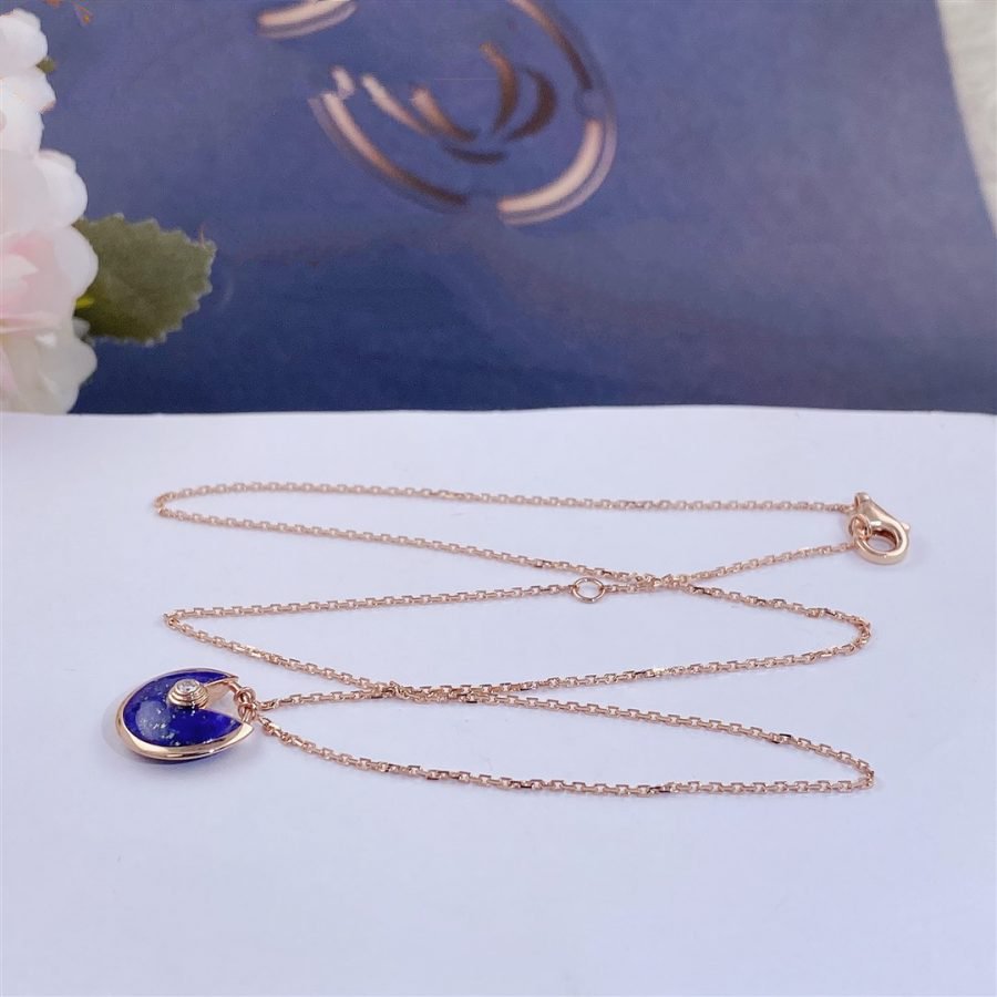 [Raffine]COLLIER AMULETTE AGATE OR ROSE