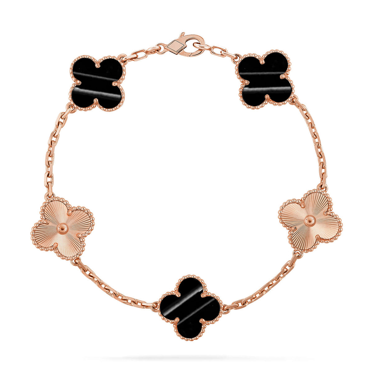 [RAFFINE] ARMBAND-KOLLEKTION MIT KLEEBÜTTEN-ANHÄNGER UND PULSARSTEIN