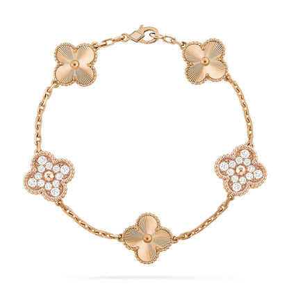 [RAFFINE] CLOVER 5 MOTIF LASER BRACELET COLLECTION