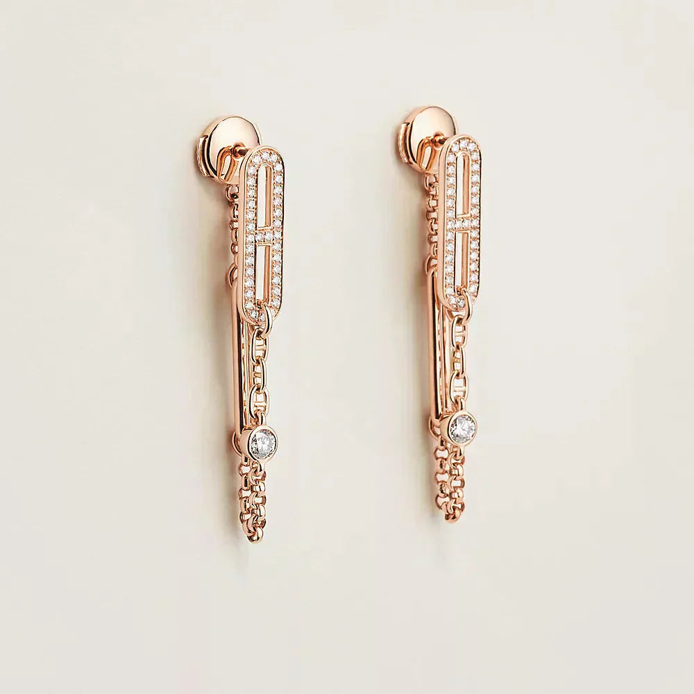 [RAFFINE] PENDIENTES DE DIAMANTES CHAOS