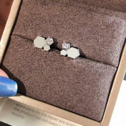 [RAFFINE] PENDIENTES DE PLATA CON DIAMANTES BEE LOVE