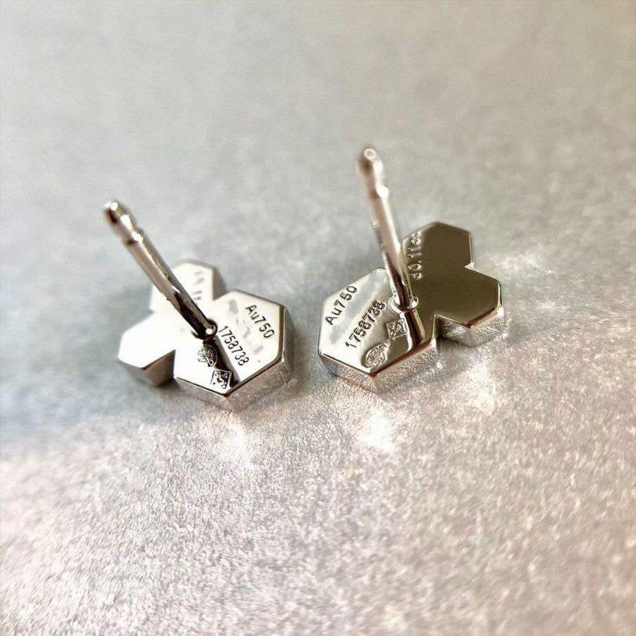 [RAFFINE] PENDIENTES DE PLATA CON DIAMANTES BEE LOVE