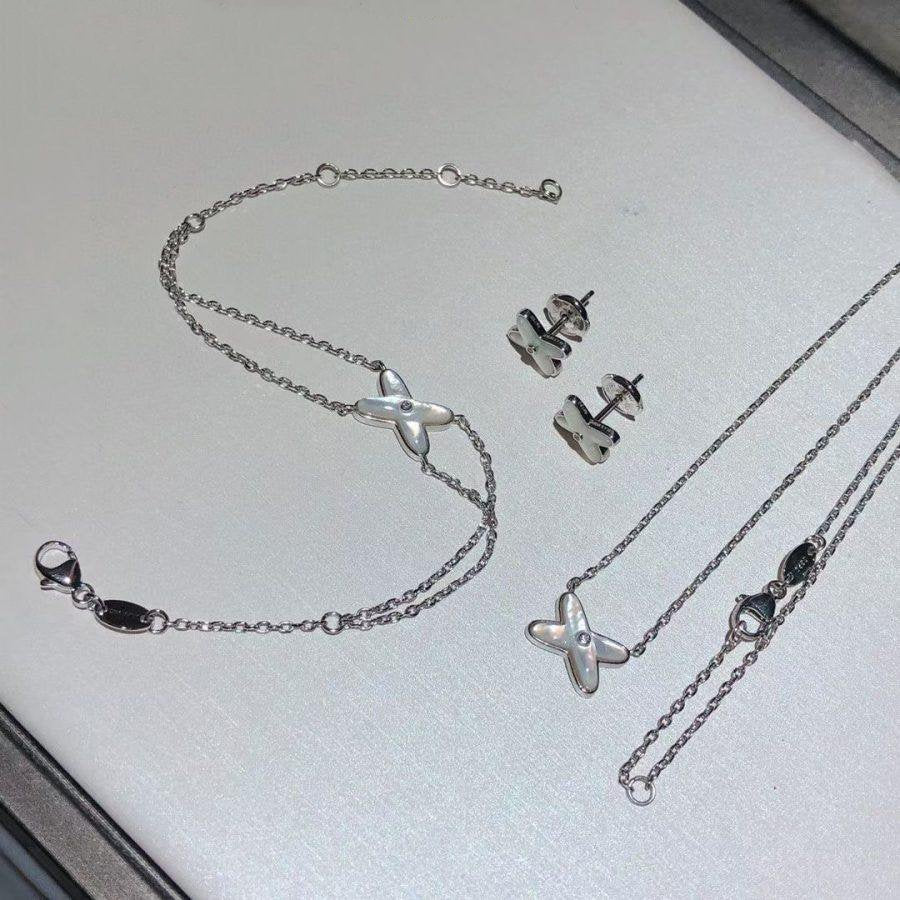[RAFFINE]JEUX BRACELET WHITE MOP SILVER 1 DIAMOND