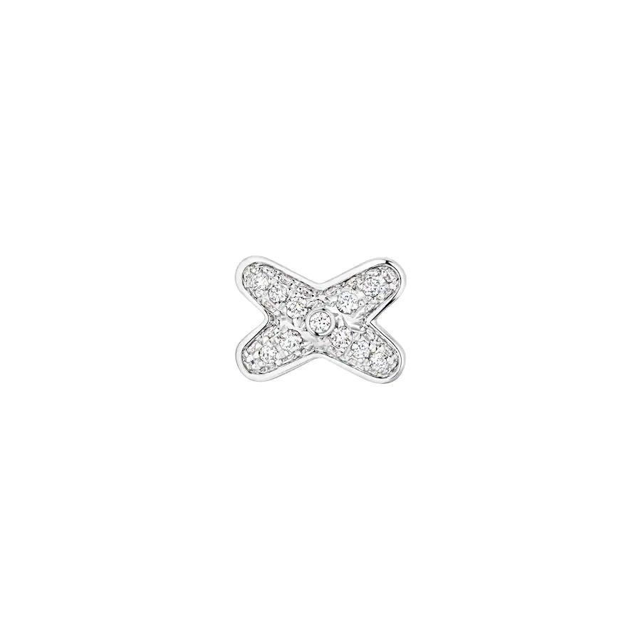 [RAFFINE]PENDIENTES JEUX DE PLATA CON DIAMANTES