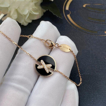 [RAFFINE]JEUX DE BRACELET ONYX PINK GOLD DIAMOND