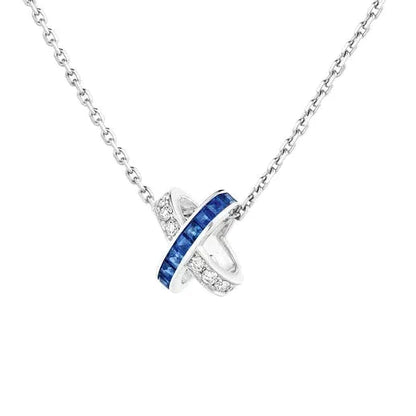 [RAFFINE]LIENS DIAMOND SILVER NECKLACE