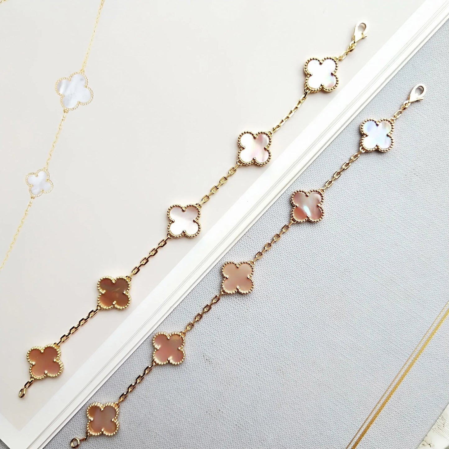 [Raffine]CLOVER 5 ROSA MOP ARMBAND