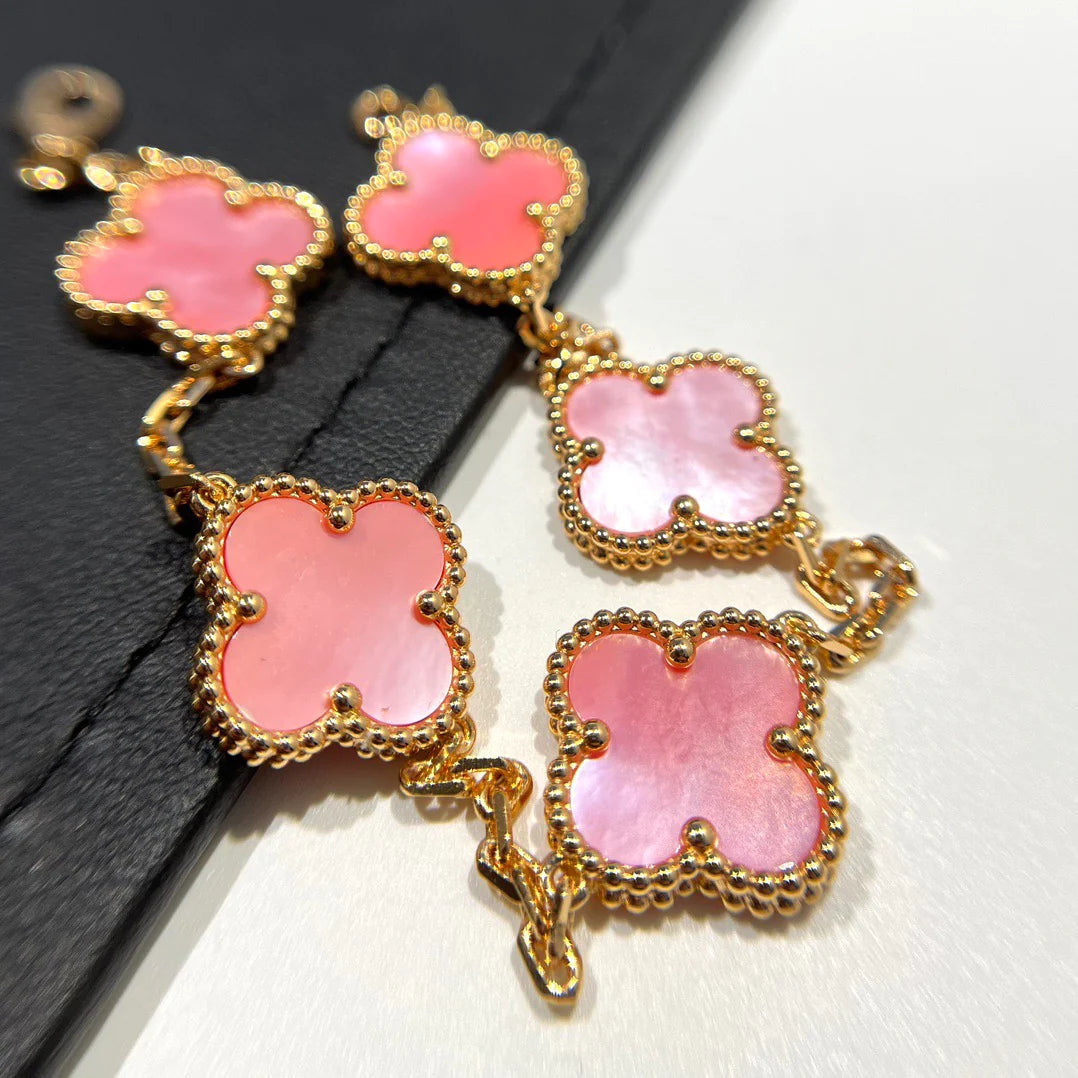[Raffine]CLOVER 5 ROSA MOP ARMBAND