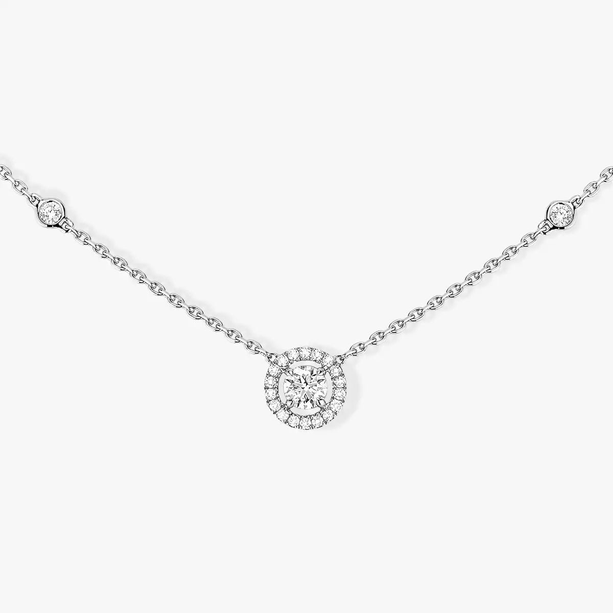 [RAFFINE]Diamond Necklace 0,20ct Brilliant Shape Joy
