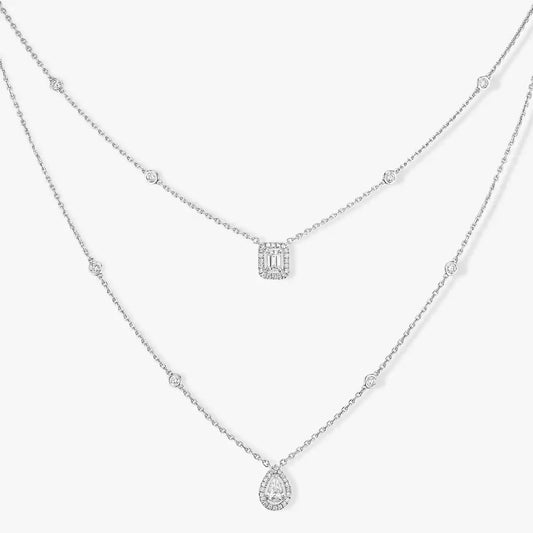 [RAFFINE]Diamond Necklace My Twin 2 Rows