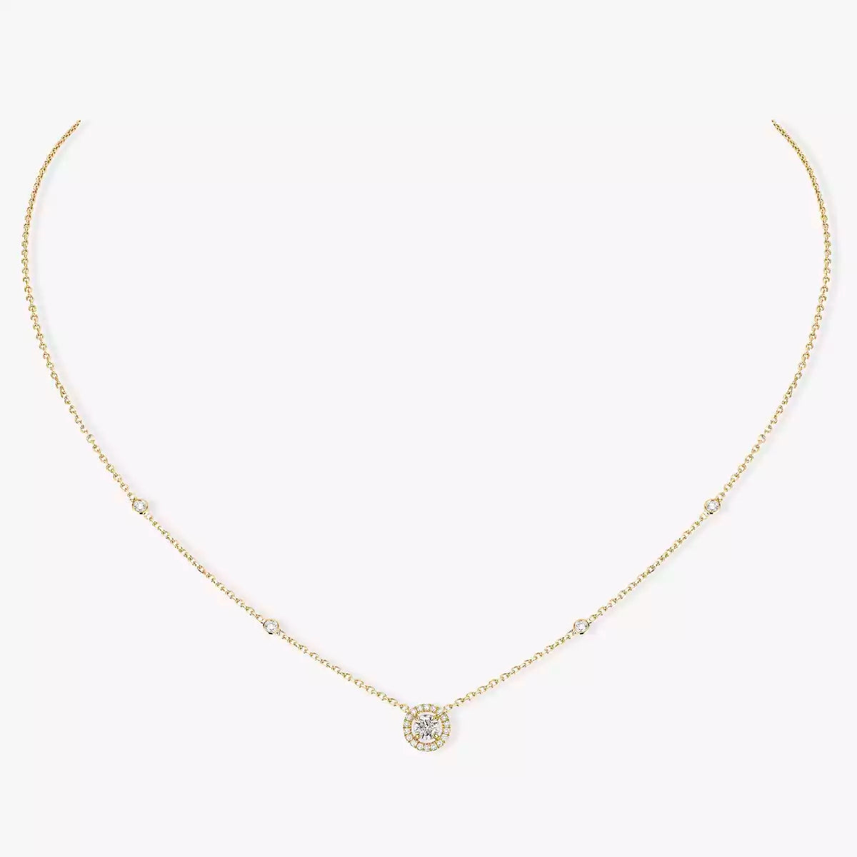 [RAFFINE]Diamond Necklace 0,20ct Brilliant Shape Joy