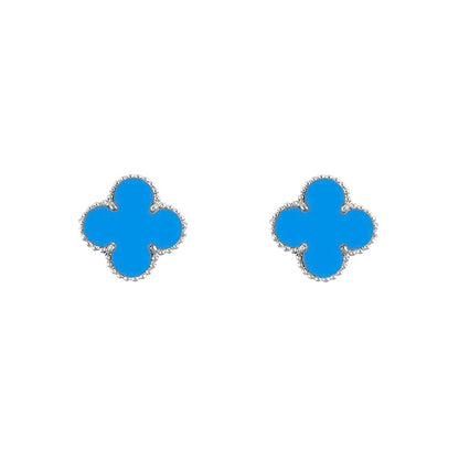 [LUXE]CLOVER SILVER 15MM EARRINGS COLLECTION