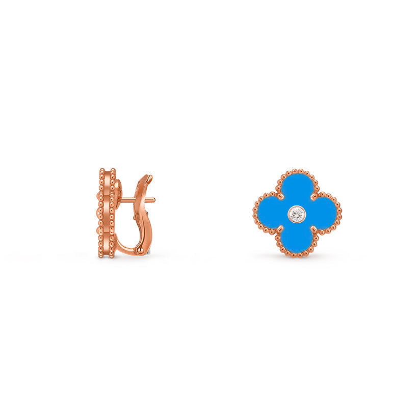 [LUXE]CLOVER 15MM MOP DIAMOND EARRINGS COLLECTION
