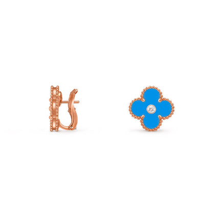[LUXE]CLOVER 15MM MOP DIAMOND EARRINGS COLLECTION