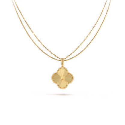 [RAFFINE]CLOVER 25MM PEDANT NECKLACE GOLD