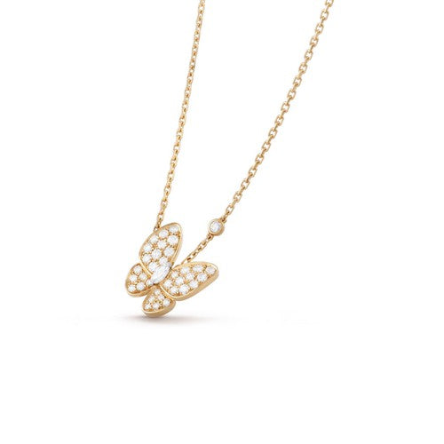 [RAFFINE]BUTTERFLY DIAMOND NECKLACE