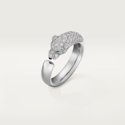 [Raffine]PANTHERE HALF DIAMOND SMALL RING