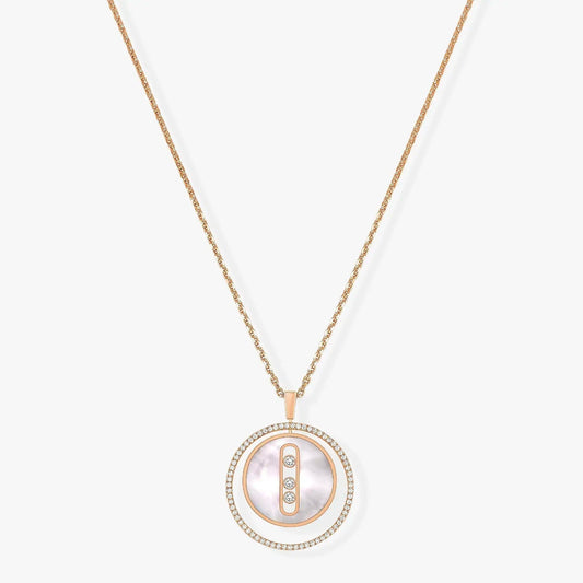 [RAFFINE]LUCKY MOVE MM NACRE BLANCHE DIAMOND NECKLACE