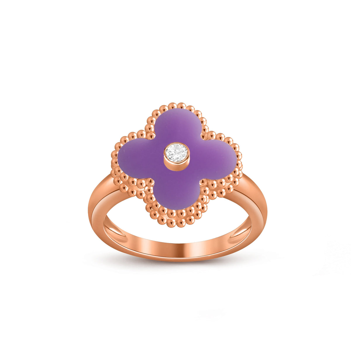 [LUXE]CLOVER DIAMOND RING ROSE GOLD COLLECTION