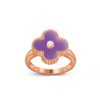 [LUXE]CLOVER DIAMOND RING ROSE GOLD COLLECTION