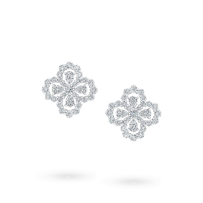 [Raffine]Boucles d'oreilles créoles motif diamant 16 mm