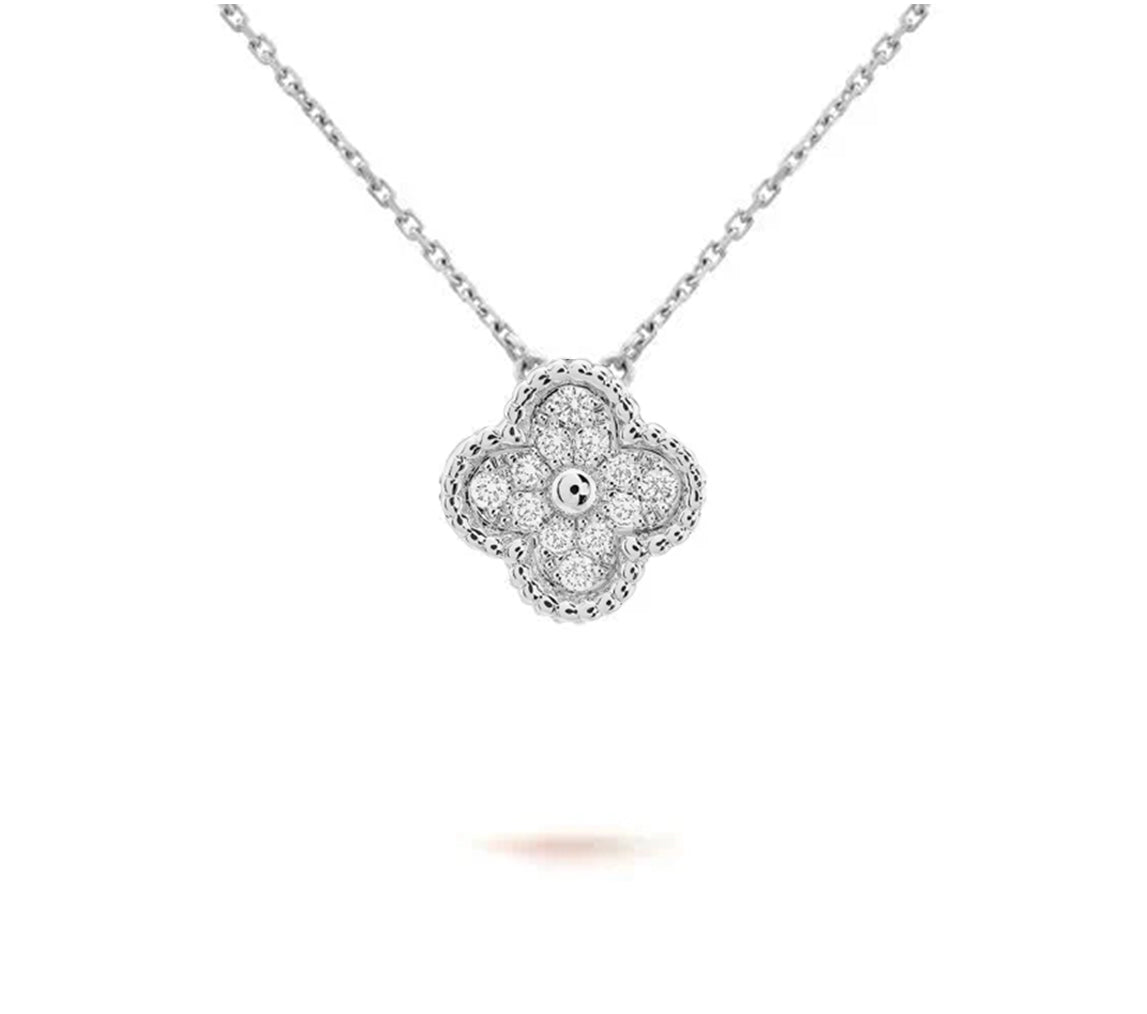 [LUXE]CLOVER 15MM NECKLACE SILVER COLLECTION