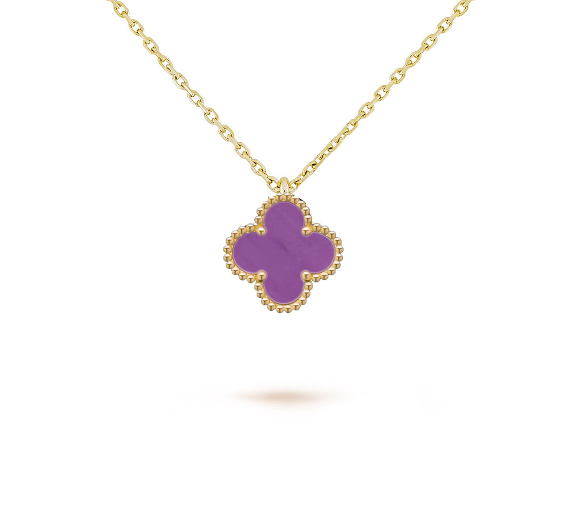 [LUXE]CLOVER MINI 9.5MM CARNELIANS NECKLACE COLLECTION