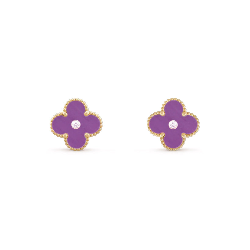 [LUXE]CLOVER  15MM DIAMOND EARRINGS COLLECTION
