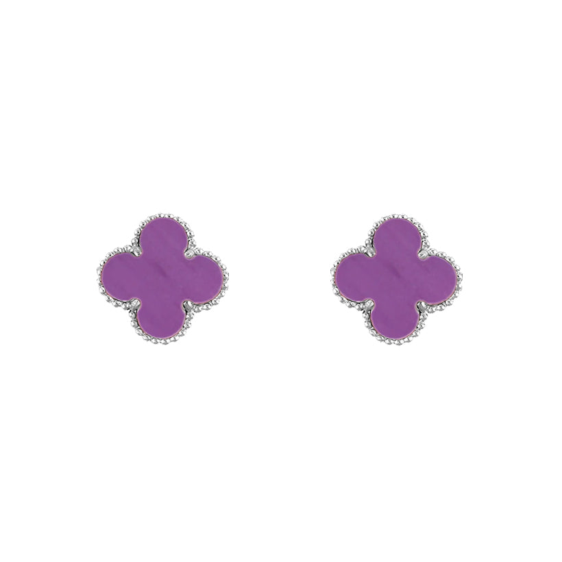 [LUXE]CLOVER SILVER 15MM EARRINGS COLLECTION