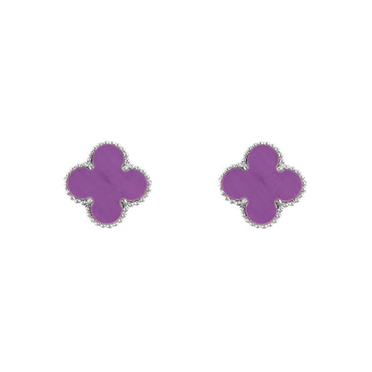 [LUXE]CLOVER SILVER 15MM EARRINGS COLLECTION