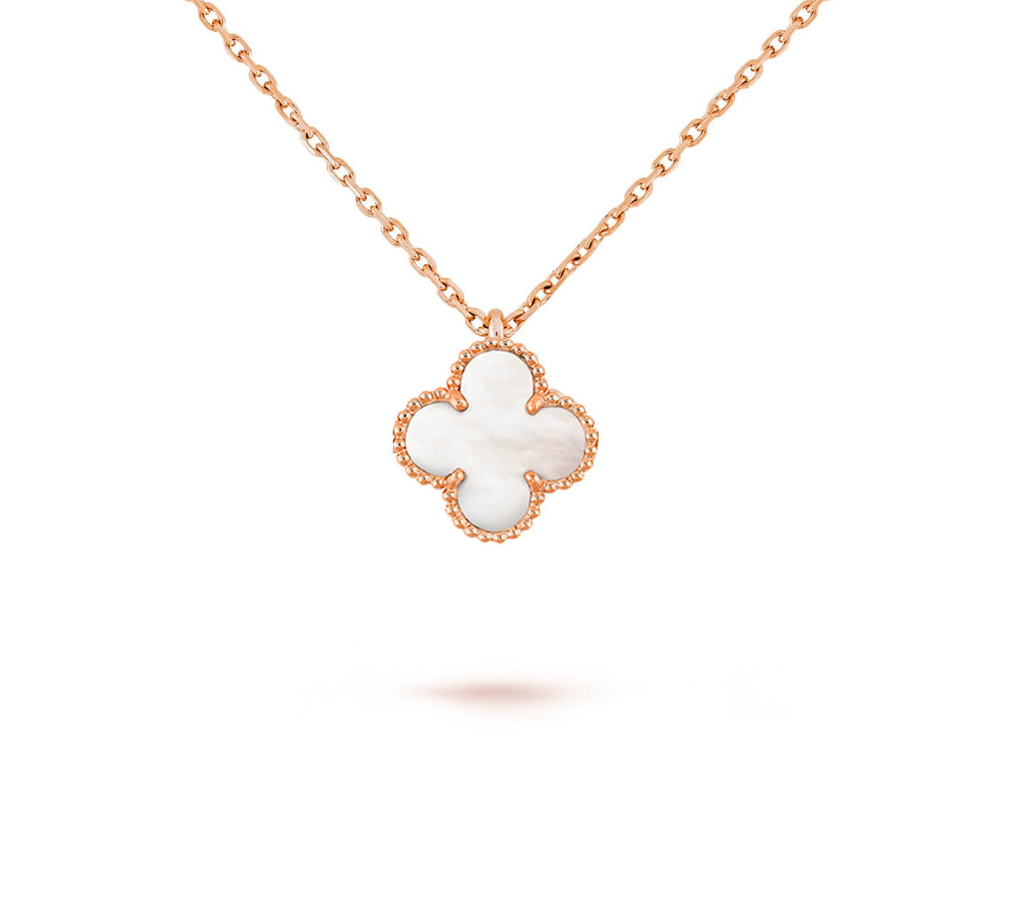 [LUXE]CLOVER MINI 9.5MM CARNELIANS NECKLACE COLLECTION
