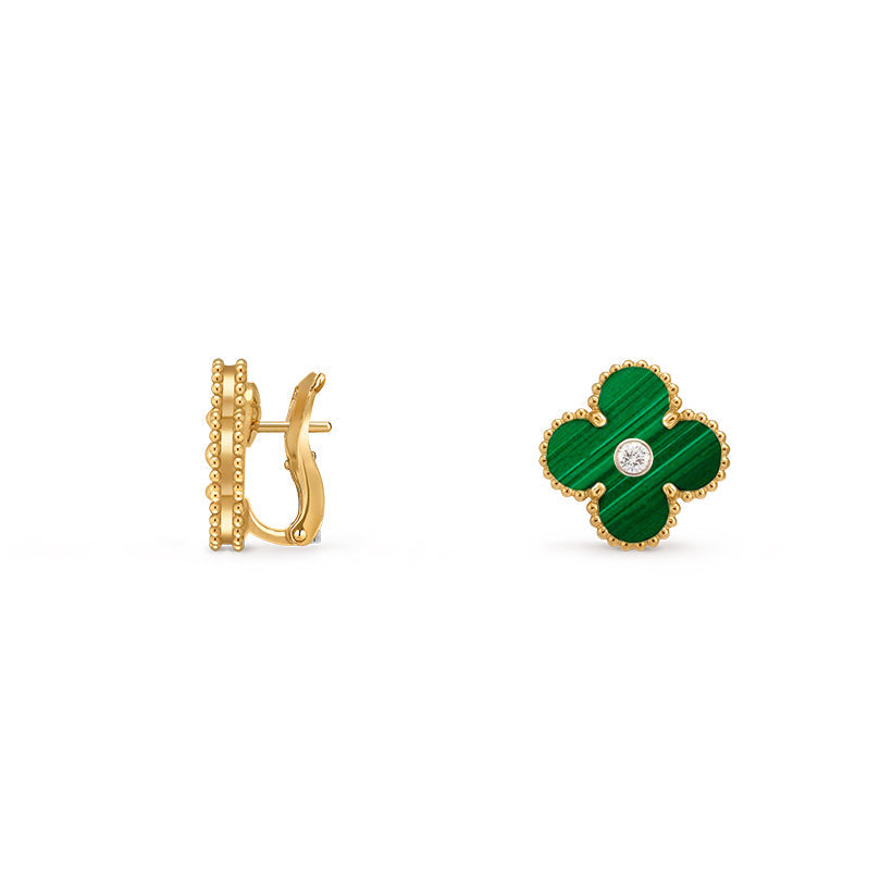 [LUXE]CLOVER 15MM MOP DIAMOND EARRINGS COLLECTION