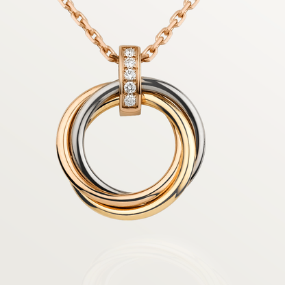 [RAFFINE]COLLAR TRINITY ORO DIAMANTES