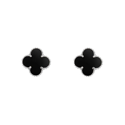 [LUXE]CLOVER SILVER 15MM EARRINGS COLLECTION