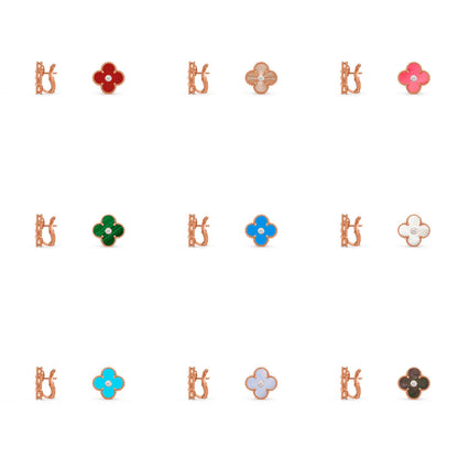 [LUXE]CLOVER 15MM MOP DIAMOND EARRINGS COLLECTION