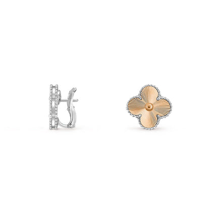 [LUXE]CLOVER SILVER 15MM MOP EARRINGS COLLECTION