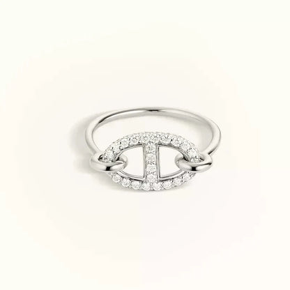 [RAFFINE]RONDE SMALL SILVER DIAMOND RING