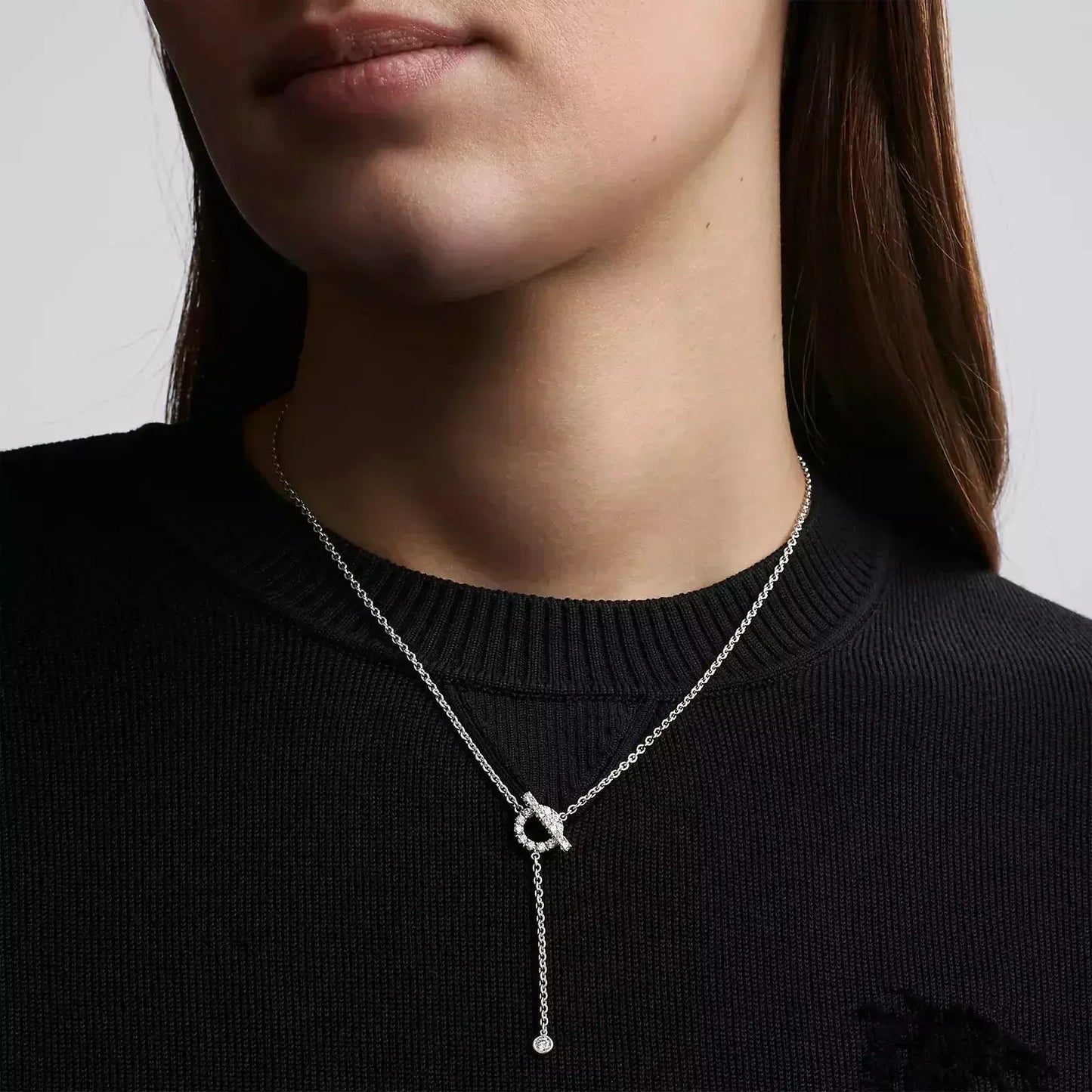 [RAFFINE]FINESSE SILVER DIAMOND NECKLACE